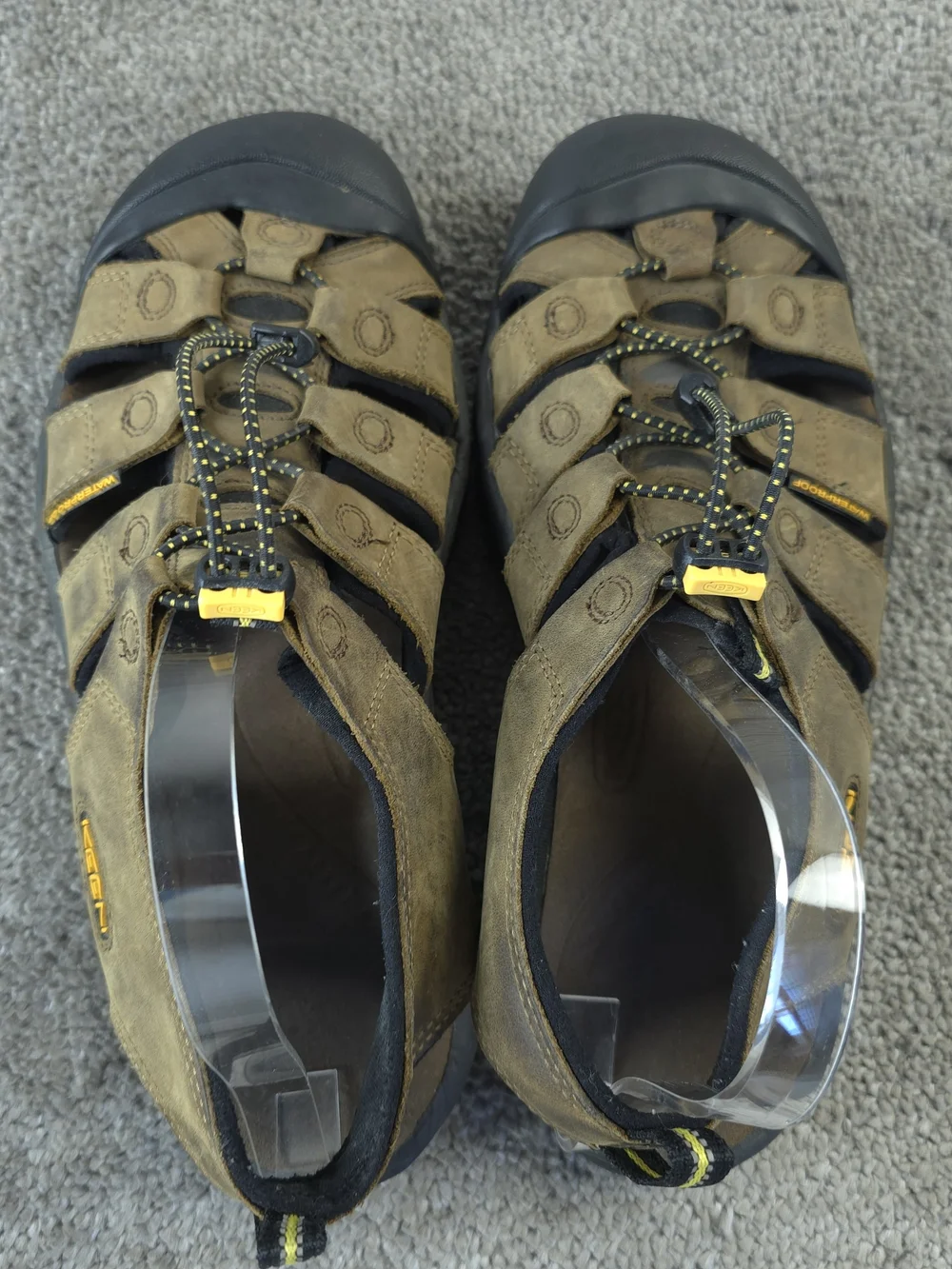 KEEN Newport Waterproof Leather Hiking Sandals Mens Size 9.5 Shoes Brown Outdoor